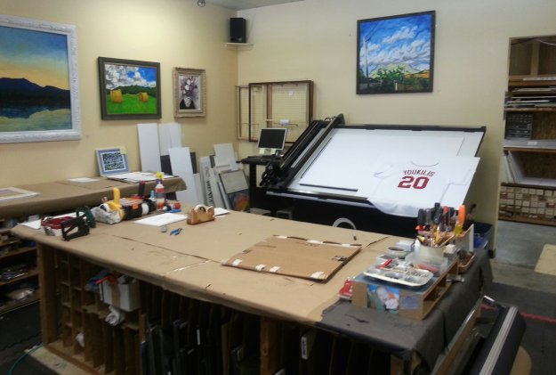 This traditional multipurpose room at Casco Bay Frames is used for their CMC and fitting area