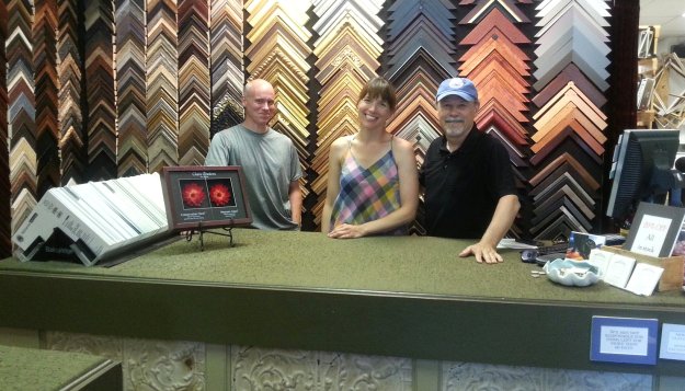 John Ranes chats with The Village Framer owner Melissa Cusano and framer Ryan Penny